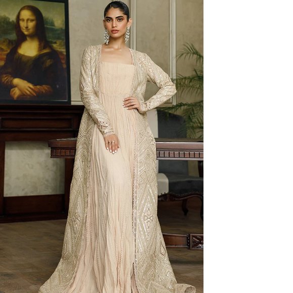 ORGANZA EMBROIDERED JACKET WITH MAXI - Picture 1 of 3